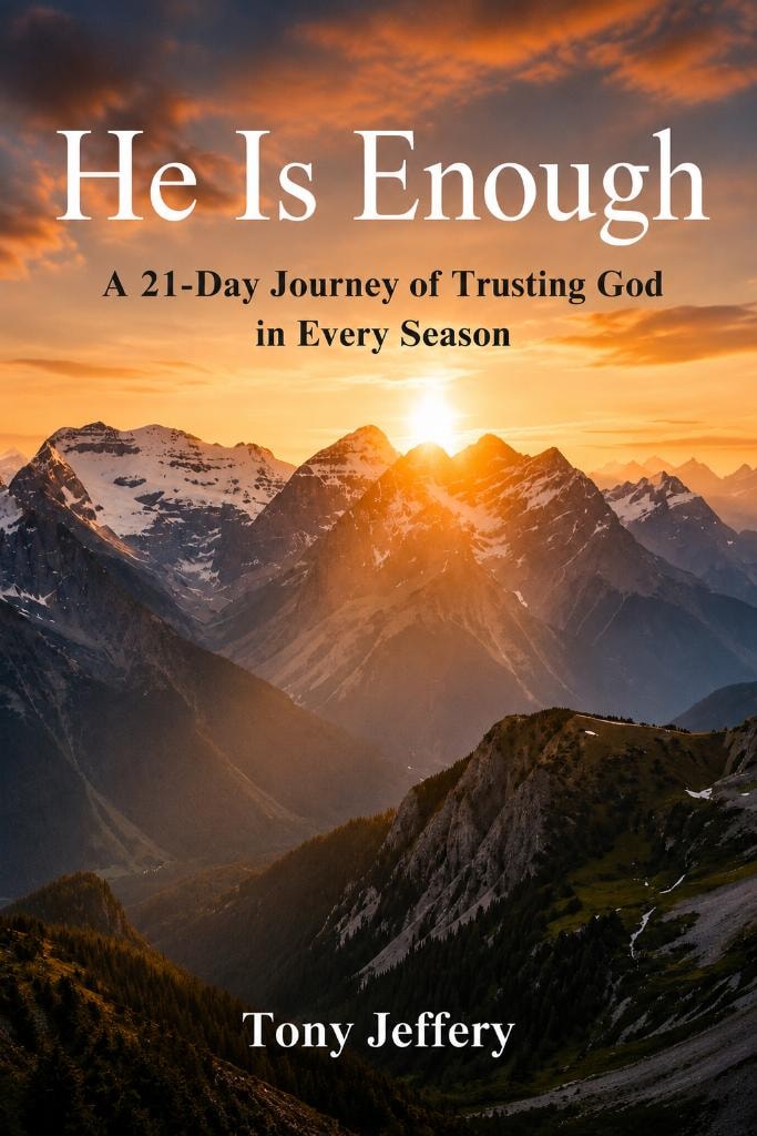 Cover of He Is Enough: 21 Days Rooted in God's Faithfulness