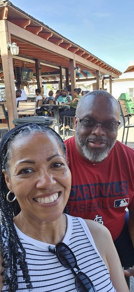 Tony and Veta Jeffery smiling together